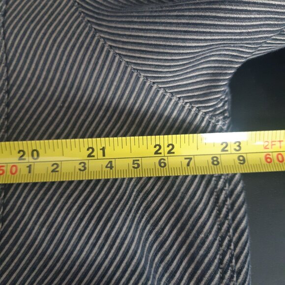 Harry Rosen SZ M Cotton Striped Men's Button Up Shirt, Black & Grey - Picture 11 of 14